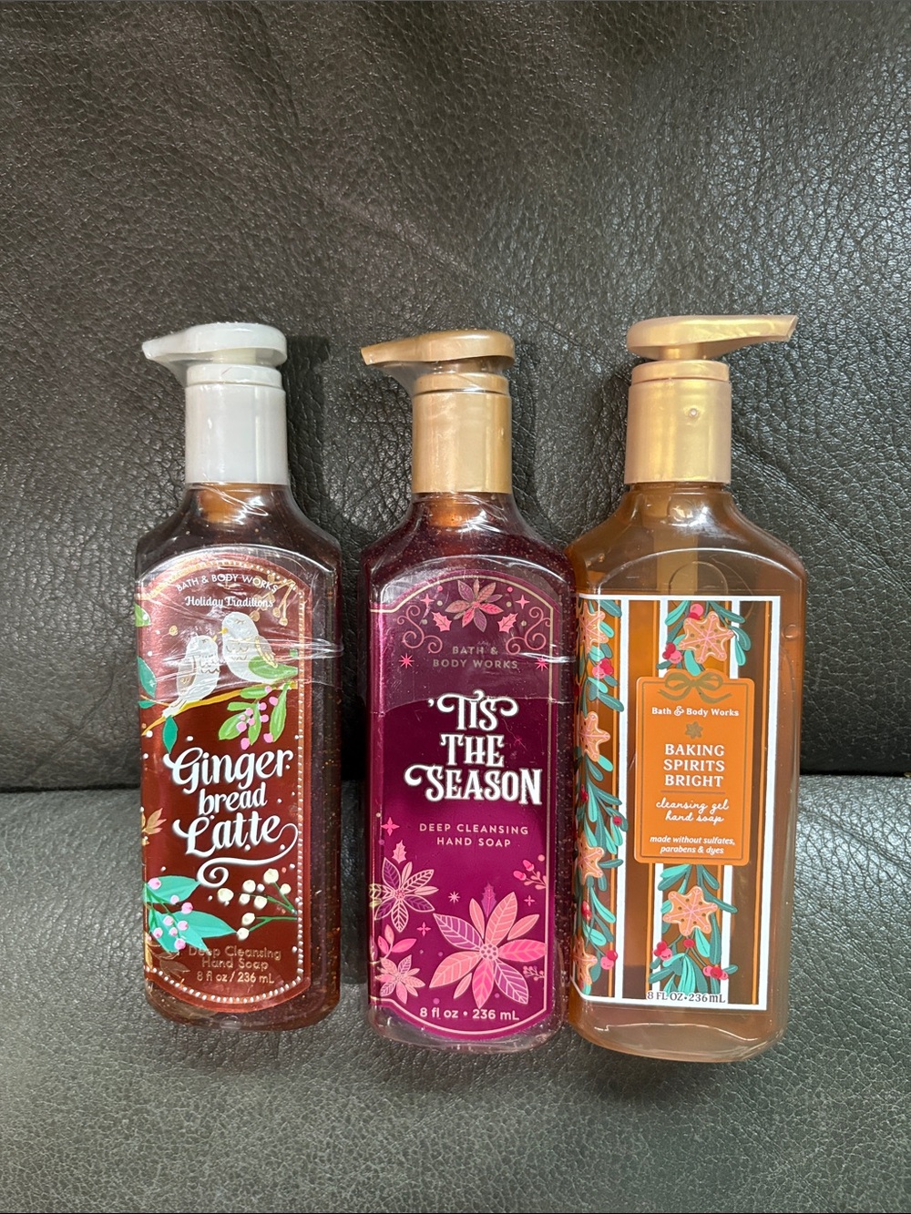 Bath and body cleansing gel soaps holiday trio